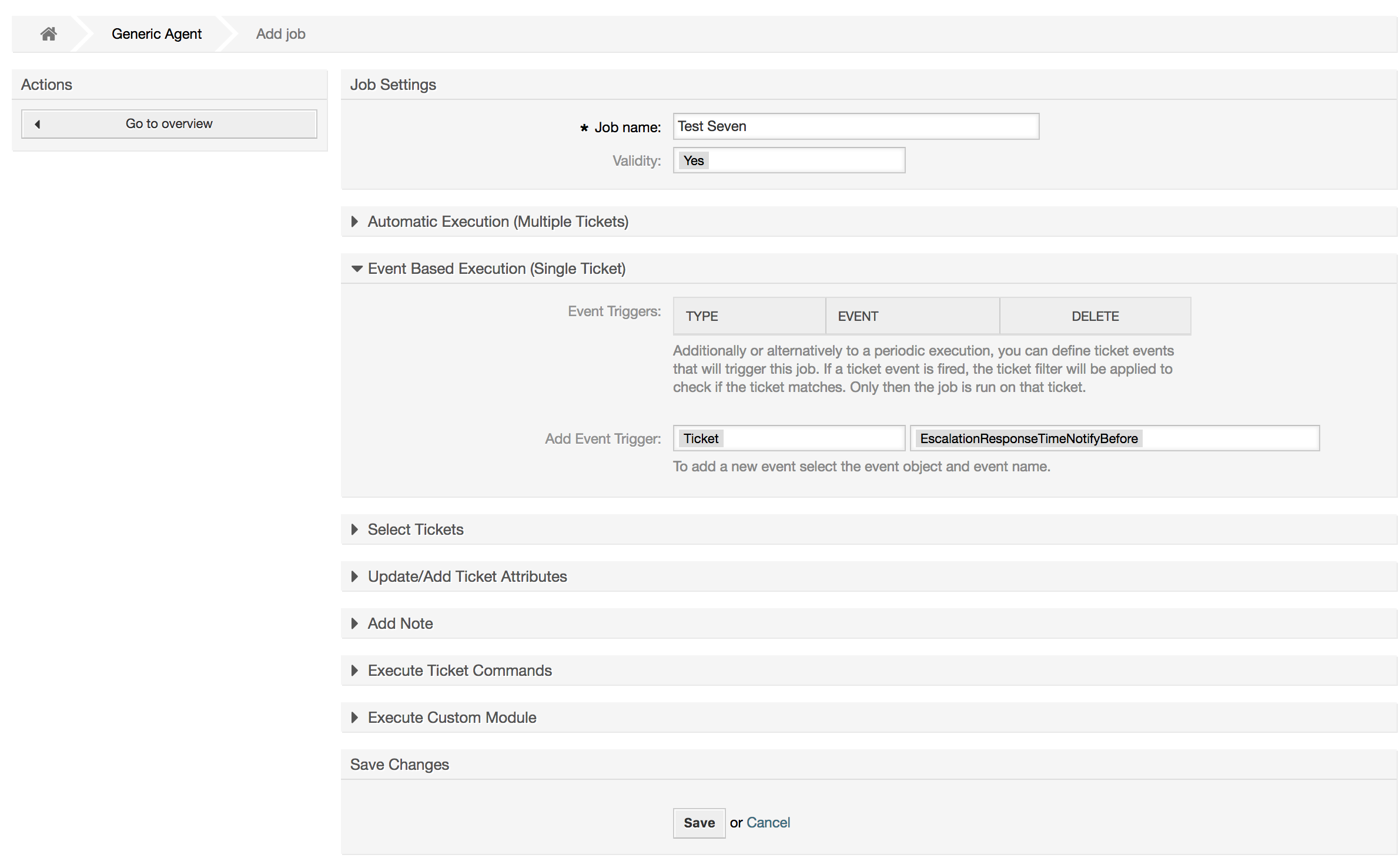 Anlegen eines GenericAgent-Jobs