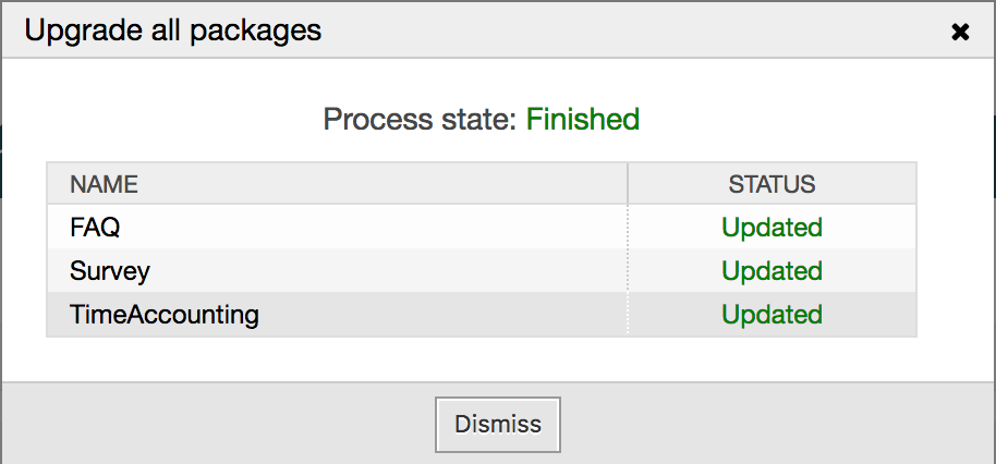Package Manager Update All Installed Packages Summary