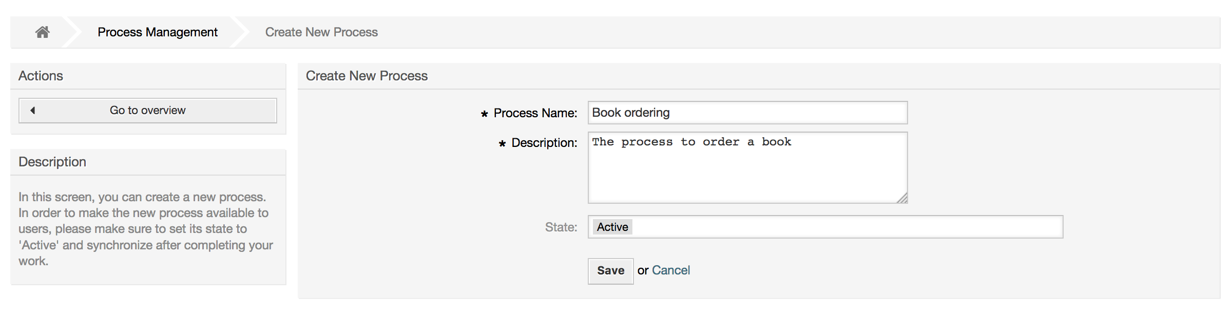 Neuen Prozess hinzufügen