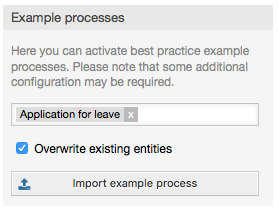 Import Ready2Adopt Processes widget