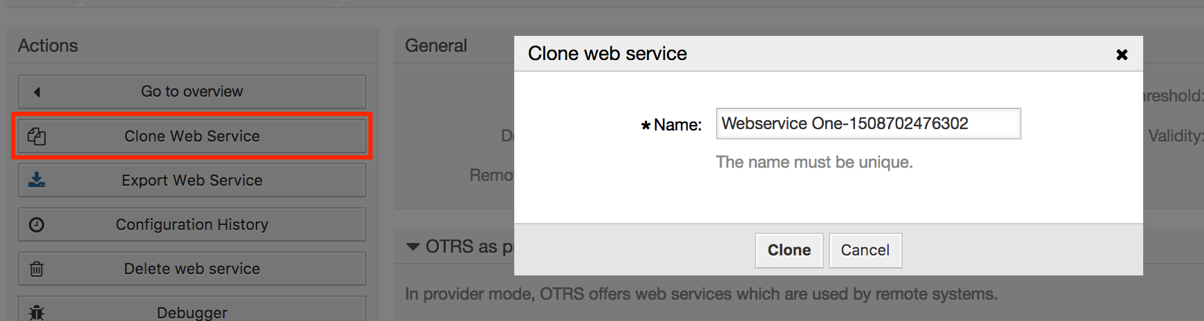 Web service clone
