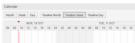 View modes in calendar overview screen