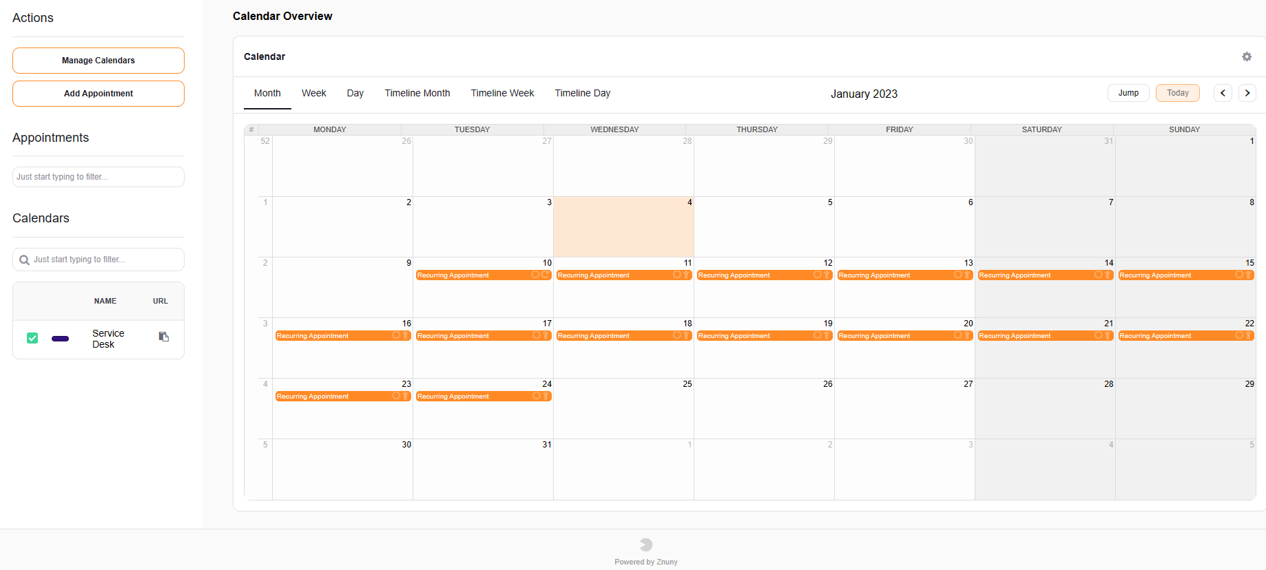 Image of Calendar Overview