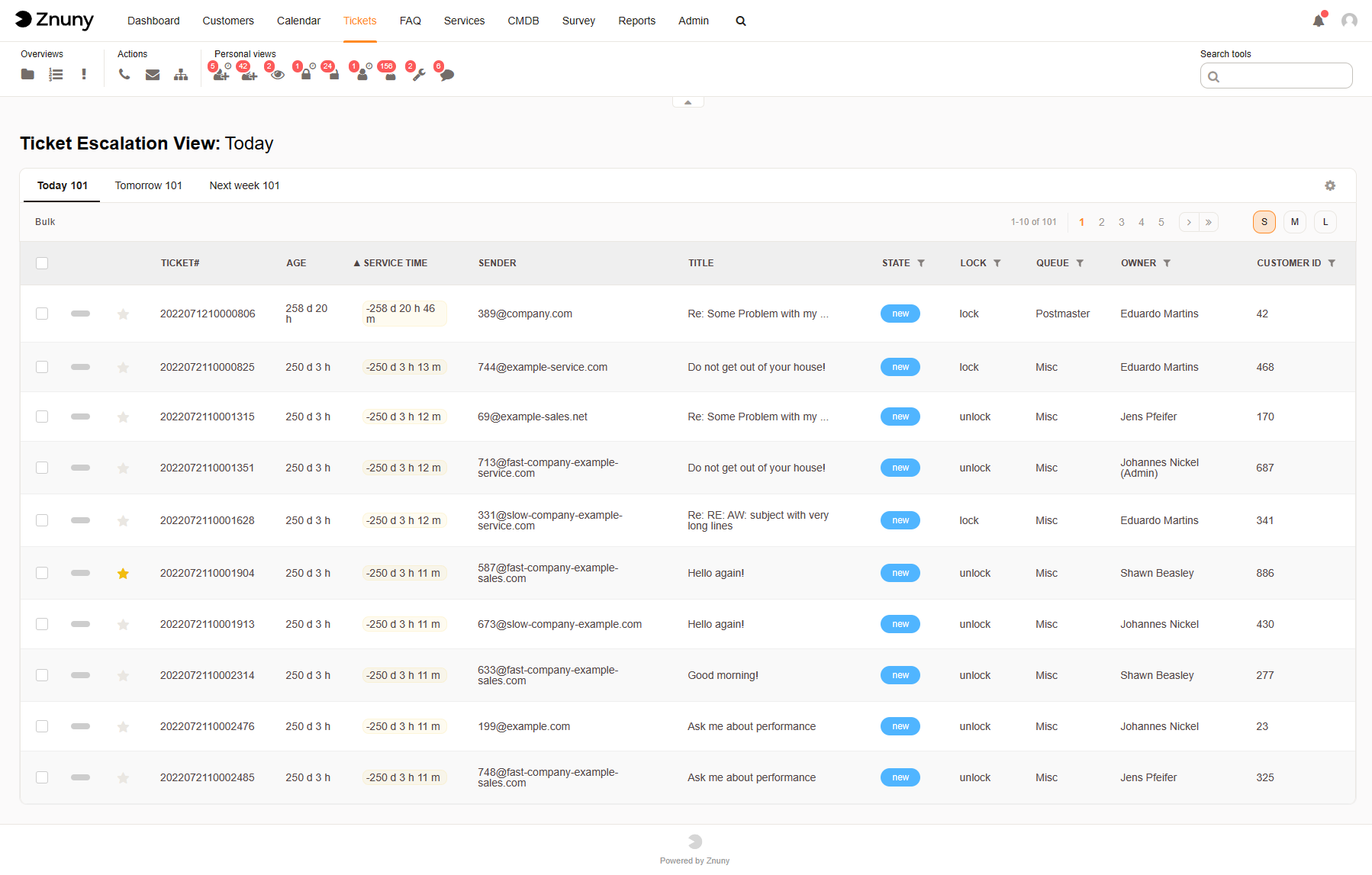 Ticket Escalation View Image