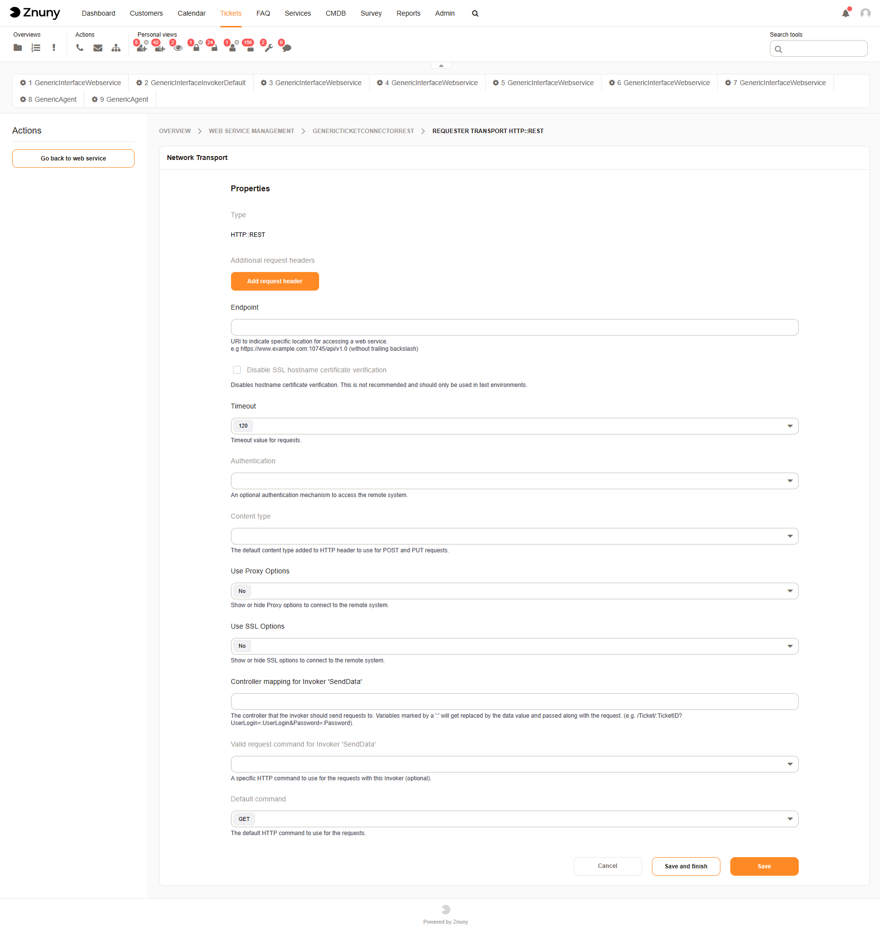 Image REST requester Transport