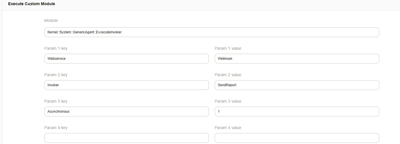 Generic Agent custom module settings