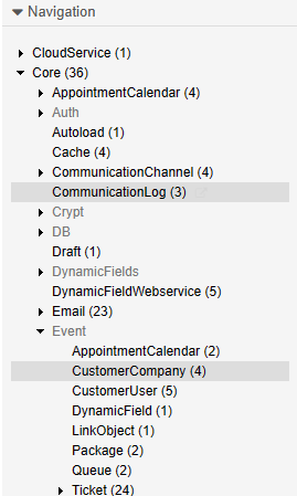 Image of System Configuration Navigation (Core::Event)