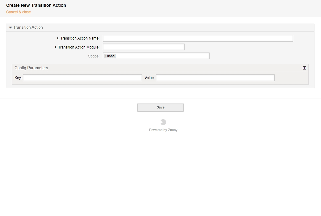 Process Management Transition Action Add Image